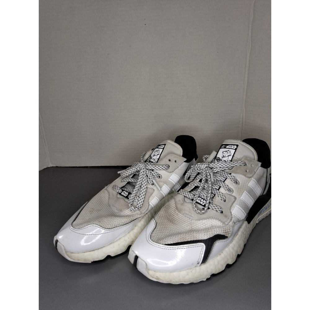 Adidas Nite Jogger Star Wars Stormtrooper Mens White Black Sneakers FW2287 Sz 11